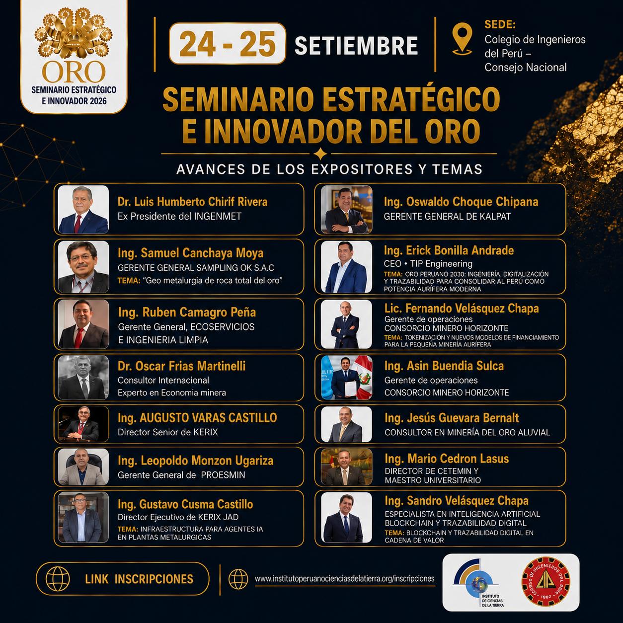 Seminario Estratégico e Innovador del Oro 2026